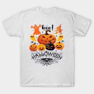 Boo Halloween Witch with spooky T-shirt T-Shirt